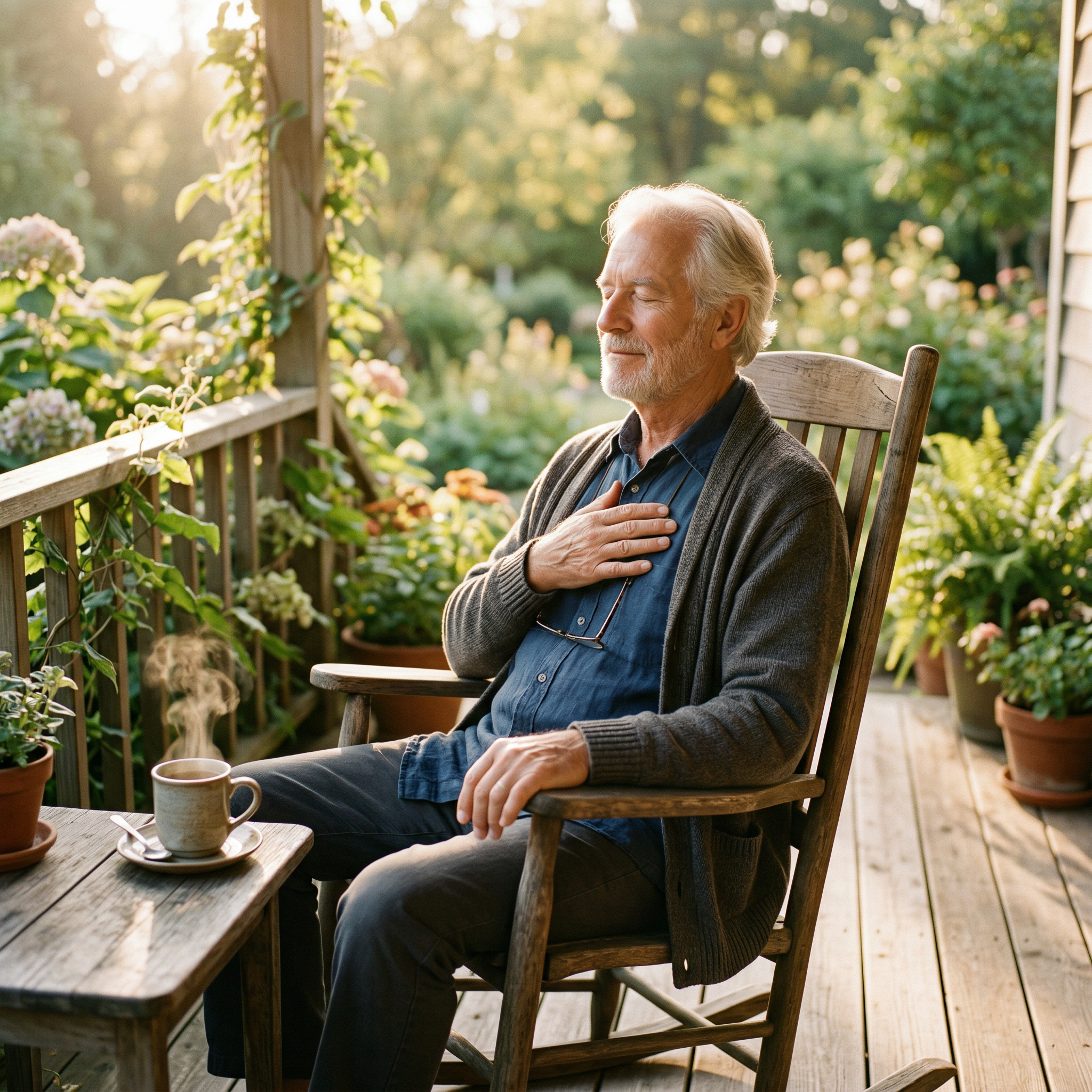 Person enjoying a calm, active lifestyle